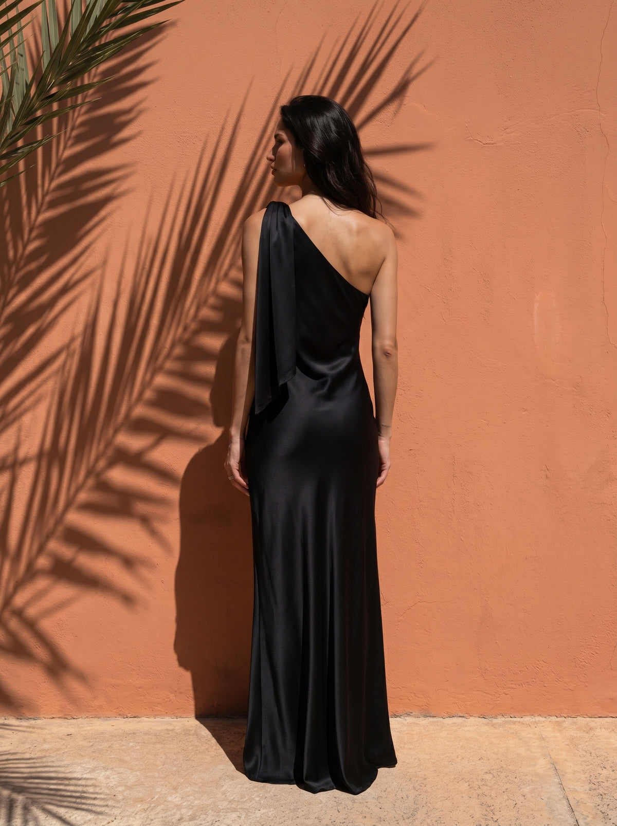 Camille One-Shoulder Satin Gown