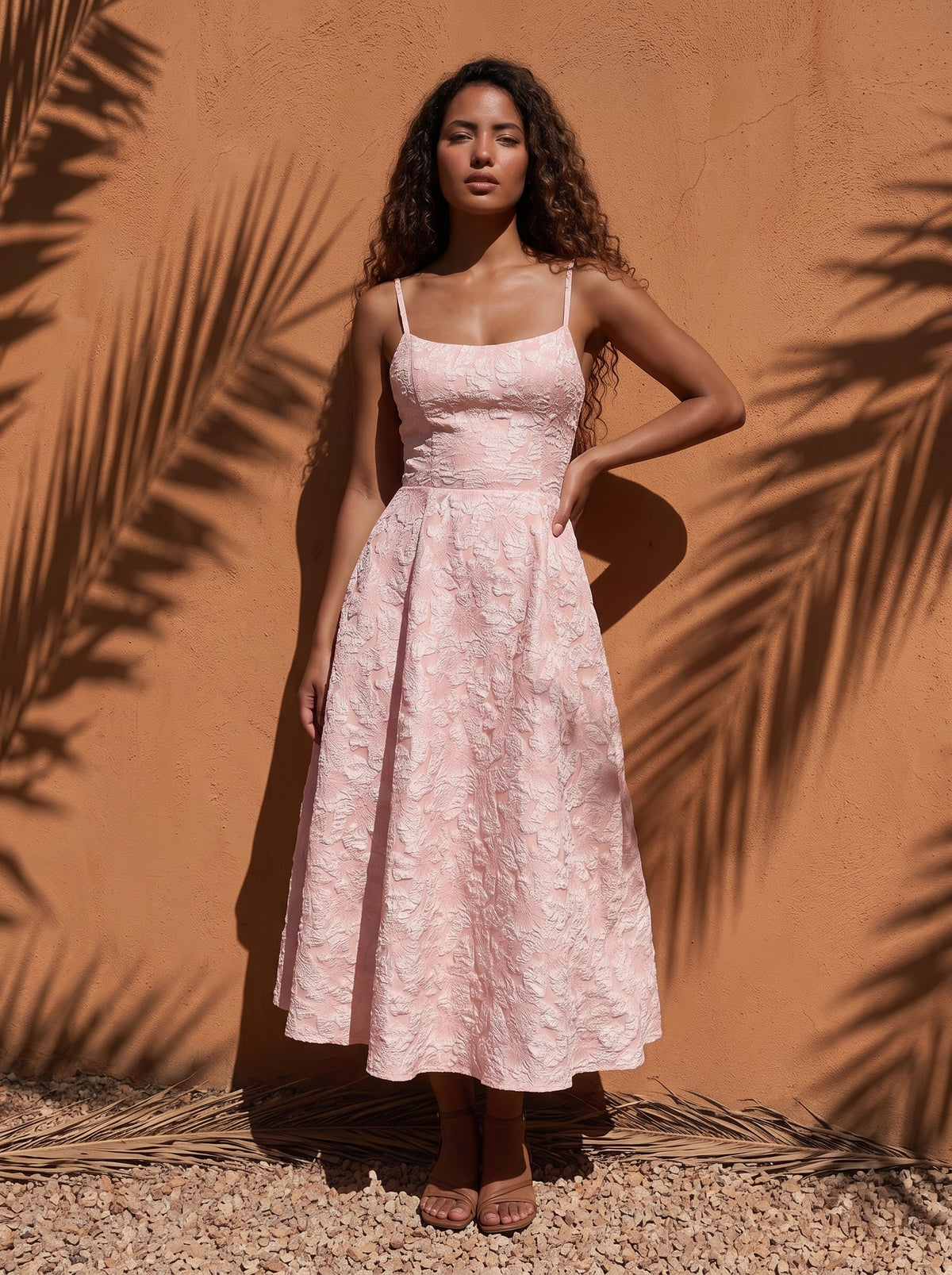 Amalie Jacquard Midi Dress