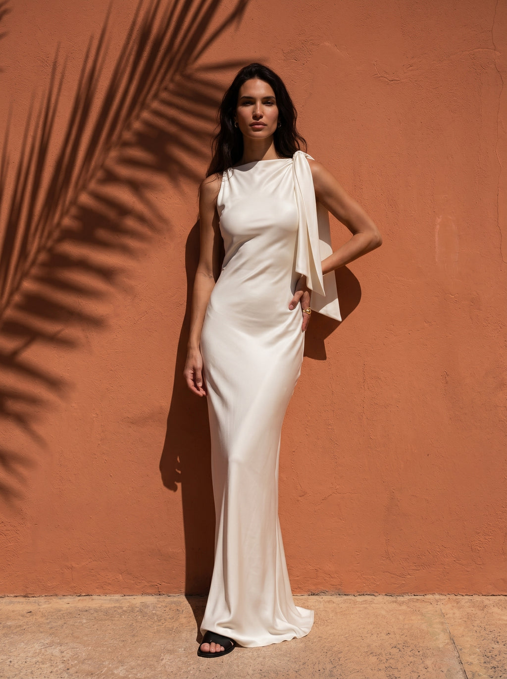 Camille One-Shoulder Satin Gown