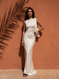 Camille One-Shoulder Satin Gown