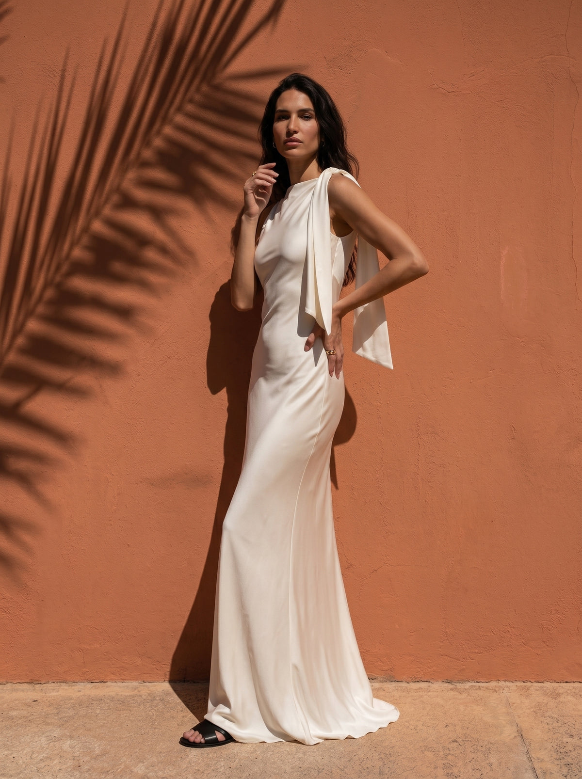 Camille One-Shoulder Satin Gown