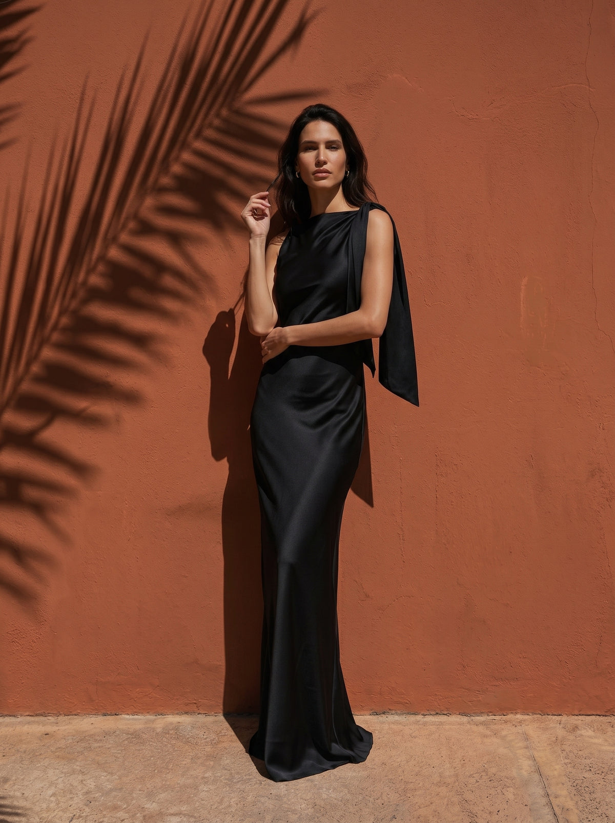 Camille One-Shoulder Satin Gown
